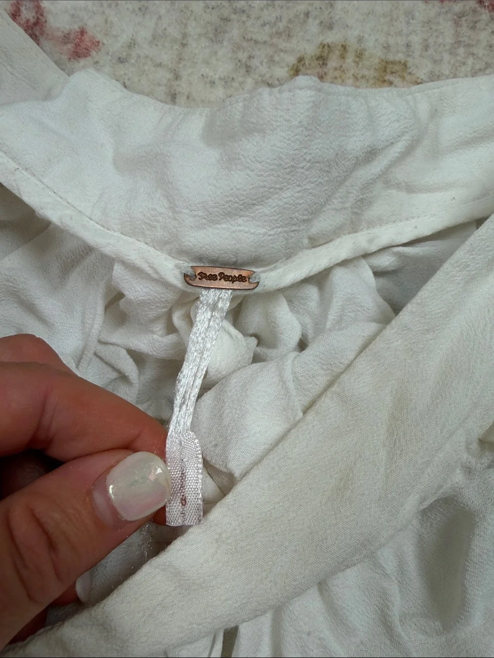 Free People White Eyelet Ruffle Shorts with Scalloped Hem